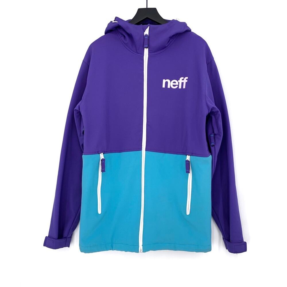NEFF Daily Softshell Jacket Teal Blue Purple M